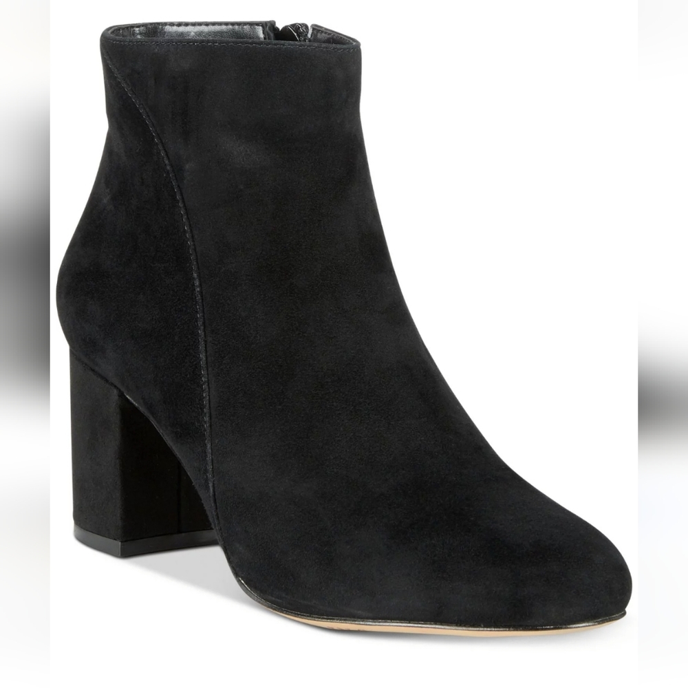 NWOT INC Floriann Black Seude Booties 8.5